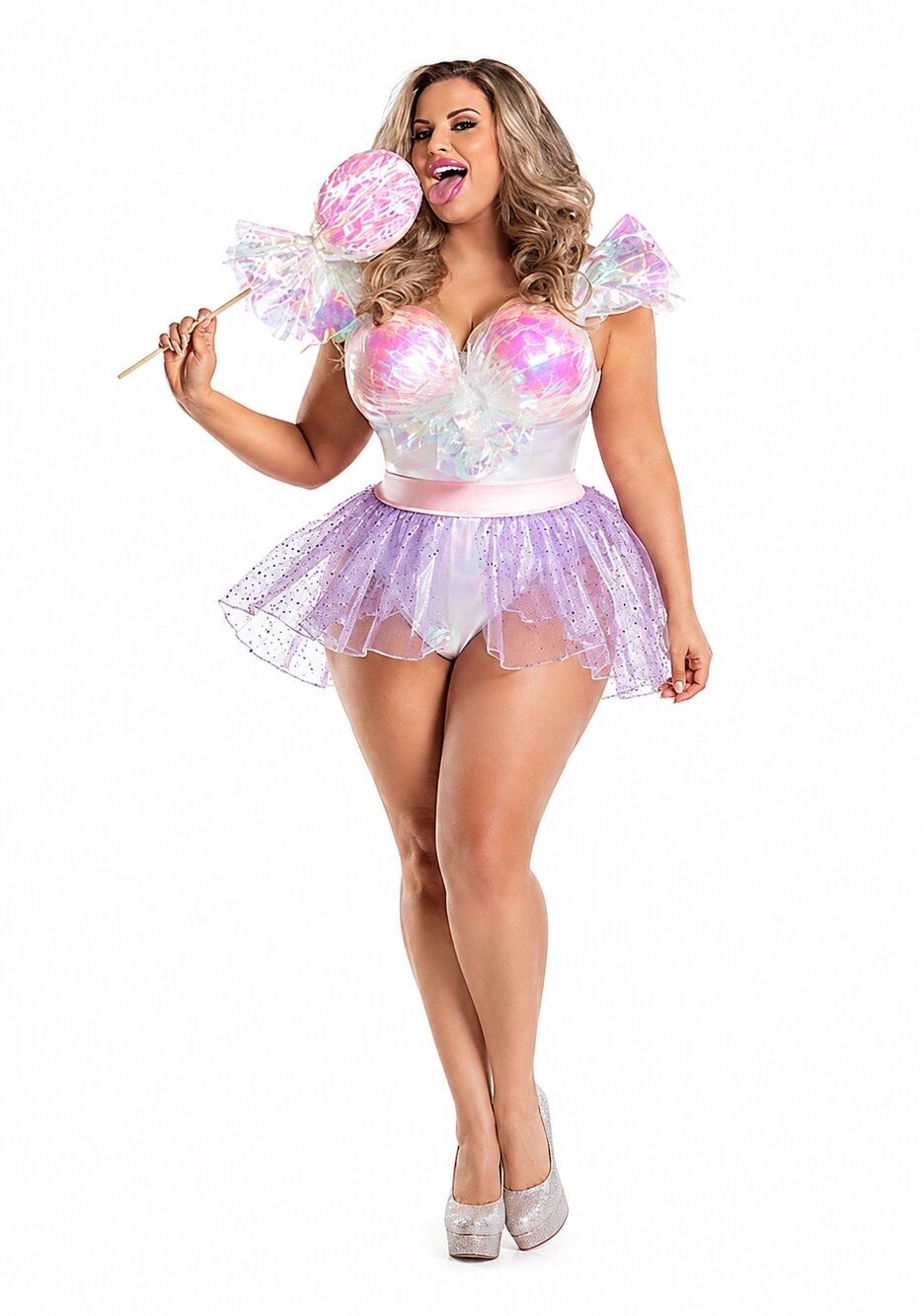 RARE Party King Bon-Bon Queen Candy Costume – BODYSUIT & TUTU SKIRT ONLY - 2X